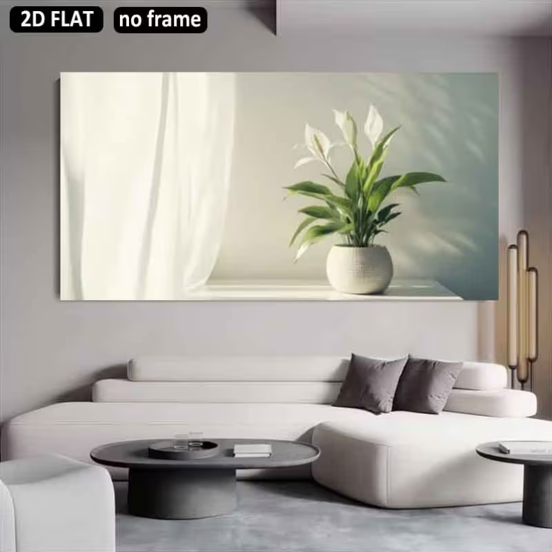 1 шт. (без рамы), 2D плоский,  – обзор и цена Peace Lily White
